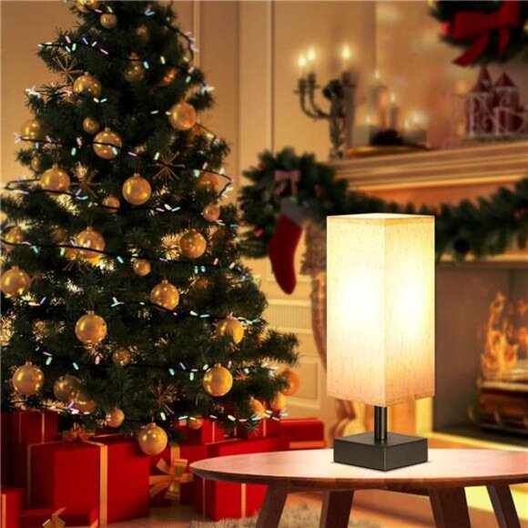 Small Table Lamp for Bedroom - Bedside Lamps for Nightstand, Minimalist Night - Picture 6 of 8